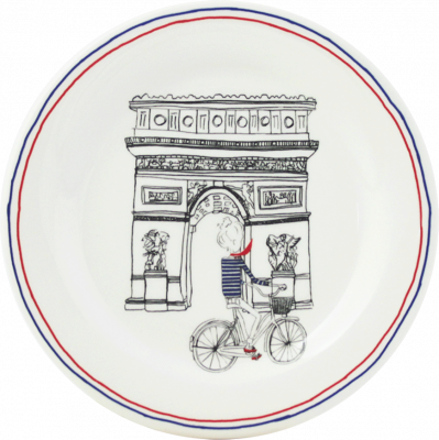 Тарелка под канапе Триумфальная арка черная