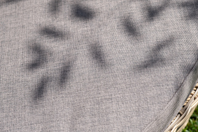 "Стильяно" плетеная кровать круглая, цвет соломенный