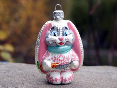 Ёлочная игрушка Зайка Нежность
